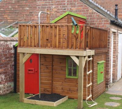 China Prefab Funny Natural Wooden Playhouse Sports Playhouse With Green Log Tiny Toy Playhouse For Sale for sale