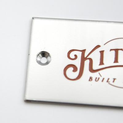 China By Inquiry Custom Polished Stainless Steel Nameplates, Shine Beyond Simplicity for sale