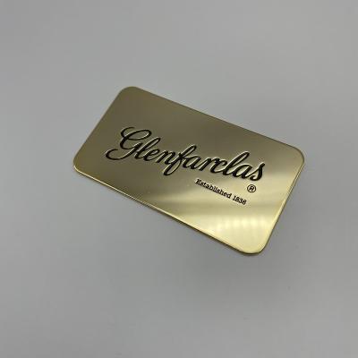 China By inquiry custom shiny gold plated nameplates, luxurious selection to enhance your product for sale