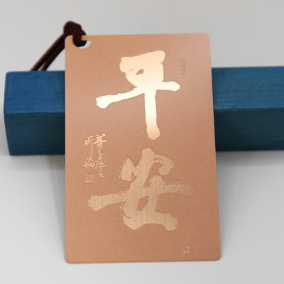 China Matte Copper Modern Custom Bookmark, Superior Selection For Exquisite High End Keepsake for sale