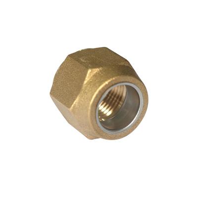 China Pipe Lines Connect Fastener China Factory Copper Products Hex Nylon Locking Copper Nut Self Locking for sale