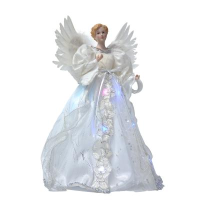 China Gifts for Kids Angel Decoration Christmas Gifts 2021 Recommend Party Bedroom Holiday Shelf Doll with Led Bling Plumage Light Up Indoor Bedroom for sale