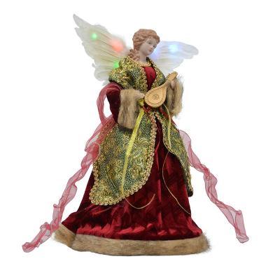 China Gifts for Kids White Angel with Wings Feathered Hot Selling Plastic Figurine Christmas Tree Ornament Holiday Decoration 2020 Best Design for sale