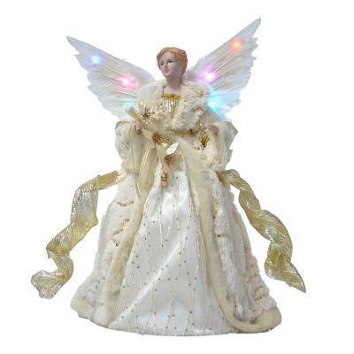 China Gifts for Children Christmas Angel Decorations Christmas Tree Top Figure Collection Doll Christmas Decoration New for sale