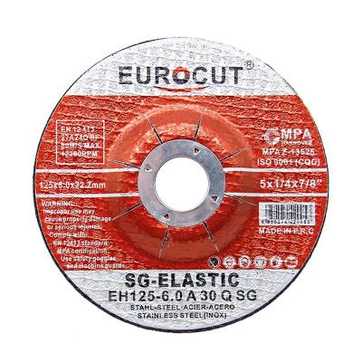 China EUROCUT Metal Sharpness 125x6x22.2mm Abrasive Metal Grinding Wheel for sale