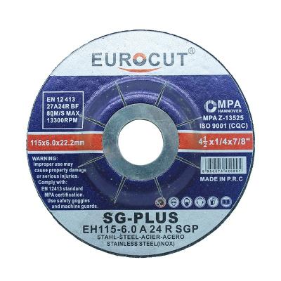 China EUROCUT Metal Sharpness Metal Abrasive 4.5 Grinding Wheel Disc for sale