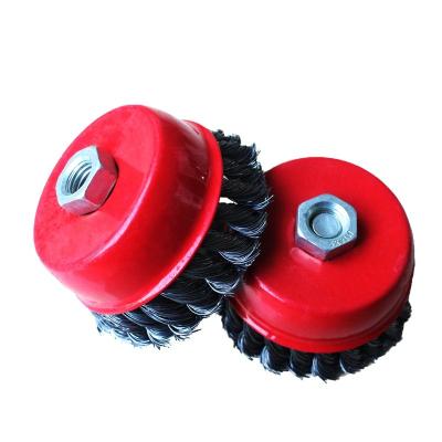 China clean rust & wholesale GOLDLION paint factory rust removal twisted knot steel wire cup brush for sale