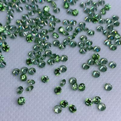 China Fire Kejialai Jewelry Wholesale Color Set Or Round Cut 6.5mm Red And Green Cut 1 Carat Color VVS Excellent Synthetic Moissanite for sale