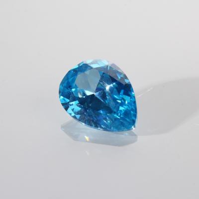 China Wholesale 5A Color Loose Light Sea Gemstone Pear Blue Color or Fire Zirconia Stones Price Per Gram for sale