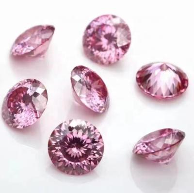 China Fire Maker Excellent Fancy Pink Color Round Cut Loose Color Play or Moissanite 1ct 2ct 3ct GRA Certificated Synthetic Moissanite For Rings for sale