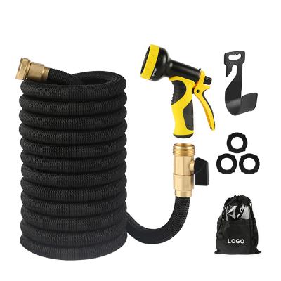 China Free Sample Adjustable 25 50 75 100FT Expandable Garden Hose With Brass Fittings For All Watering Needs for sale