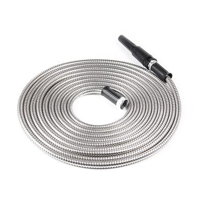 China 50FT Adjustable High Grade 304 Stainless Steel Braided Garden Hose for sale