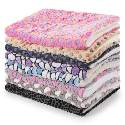 China Viable Washable Three-Dimensional Printing Flannel PP Cotton Pet Cat Dog Comfortable Pads In XS S M L XL Sizes for sale