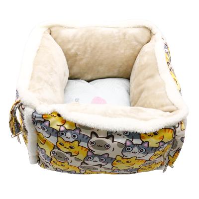 China Fashion Wholesale Viable Luxury Washable Soft Warm Comfortable Hanging Dog Cat Bed With Removeable Pad for sale