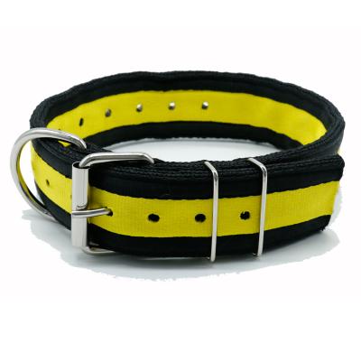 China Heavy Duty 50mm Loose Width Nylon Single Customized Dog Collar For Large Pit Bull Dogs for sale