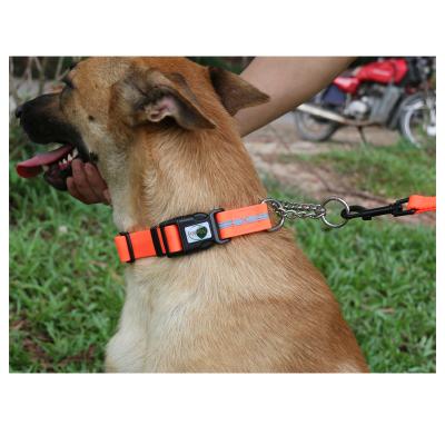 China Reflective Waterproof PVC Coated Adjustable Buckle Martingale Choke Dog Chain Collar Custom Material For Dog for sale