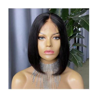 China 2021 Hot Selling BOB Cuticle Aligned Hair Wigs 100% Human Hair For Color Women's Closure Wig 1.5*4 for sale