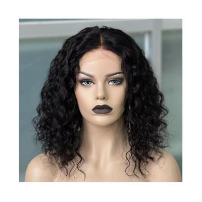 China 2021 Curly New Cuticle Aligned Virgin Brazilian Human Hair 4x4 Lace Closure Transparent Swiss Wig for sale