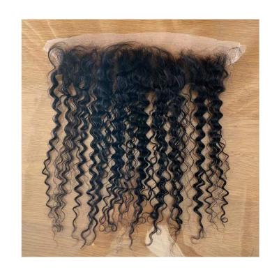 China Joywigs 10A Grade Curly Hair Curly 100% Transparent 13x4 Lace Headband for sale