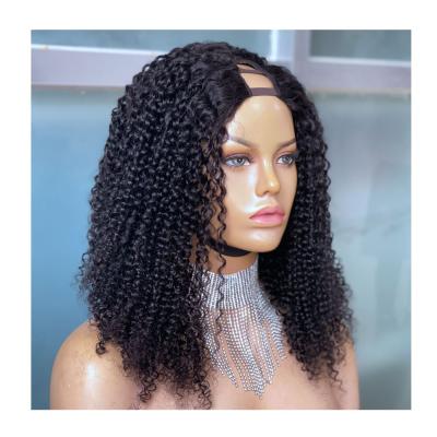 China New Arrival Curly Straight Hair Joywigs Curly U Part 100% Wig For Black Women for sale