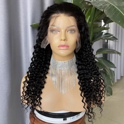 China New Tight Deep Lace Front Wig Silky Straight Wave Curl Human Hair Wig For Black Women for sale