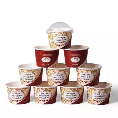 China Disposable Custom Printing Paper Ice Cream Cup White Compostable Bowl 3oz 5oz 8oz 12oz 16oz Packaging for sale