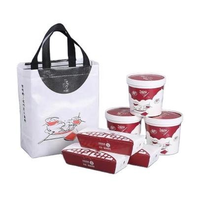 China Custom Design Recyclable Printed Restaurant Packaging Fast Food Bowl Soup Whole Set Paper Bowl for sale