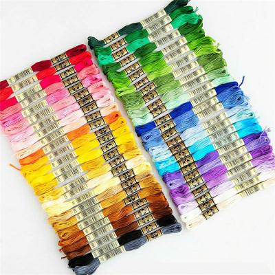 China Embroidery Circles Starter Shrink 100 Colors Bottom Stitch Kit Craft DIY Cross Tool Thread Set Fabric Colors for sale