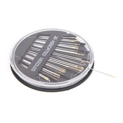 China Free End Friendly Sewing Tools 30pcs Set Steel Handwork Embroidery Gold Eye Sewing Needle Set for sale