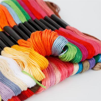 China High Tenacity WEIGHT Brand Wholesale Price Cotton Polyester Cross Stitch DIY Embroidery Thread With Multicolor for sale