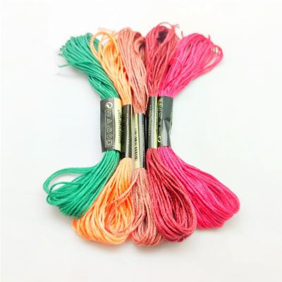 China High Tenacity Weitian 447 Rainbow Color Friendship Cross Stitch Opens Floss Twine For Hand Embroidery for sale