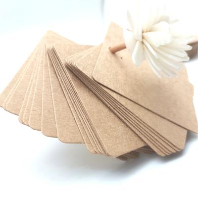 China Sustainable Blank Design Wedding Brown Rectangle Craft Hang Kraft Paper Tags for sale