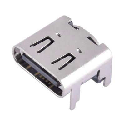 China USB Type C 16 Pin Female Heighten Type CH3.18mm USB C PCB Rise Connector CQ-TYPE-C CH3.18 for sale