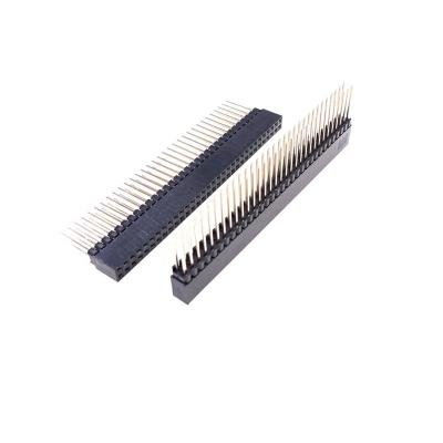 China PC/104 Straight 2.54 Mm Pitch 2x32 Pin 64 Position PCB Header Receptacle Control Female Industrial Double Row 12.2 Long Strip PC104 for sale