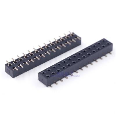 China Low Profile Straight SMT PCB Female Header 2.54 mm 0.100