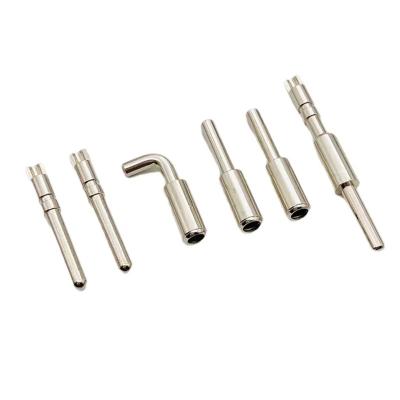 China Medical ; other straight hollow terminal silver plated solder contact brass copper electrical solder pin for connector for sale