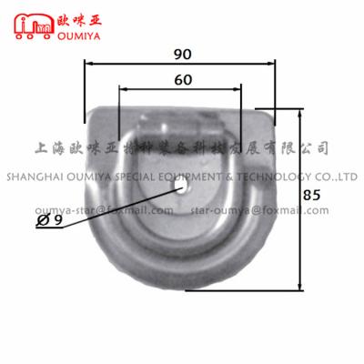 China Mild Steel Recessed D Ring Plate Rope Lashing Tie Down F Enclosed Cargo Trailer Pickup 131085AM for sale