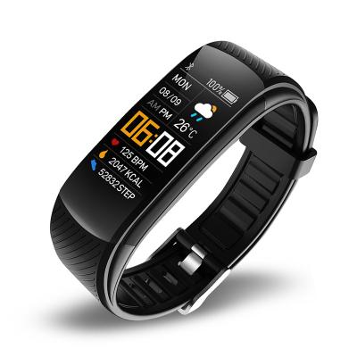 China Touch Screen IP67 C5S Waterproof Wristband Heart Rate Blood Pressure Blood Oxygen Measurement Health Sports Smart Watch for sale