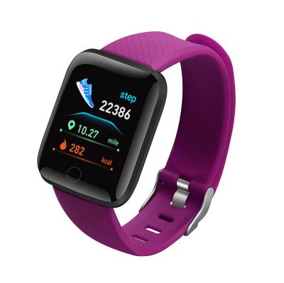 China Good Quality Touch Screen 116Plus Body Temperature Monitoring Fitness Tracking Waterproof Smart Wristband Band For Android Kids for sale