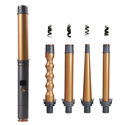 China Ceramic Coating 5 in 1 Ceramic Hair Curler Rollers 360 Rollers Machine Hair Curlering Iron Wavy Hair Curler Set for sale