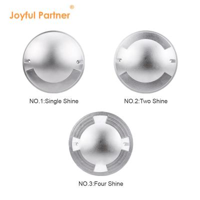 China Joyful Waterproof ingebouwde LED-grondlicht Puur aluminium 6063 behuizing Eén Twee Vier Wijszijde Uitzending Te koop