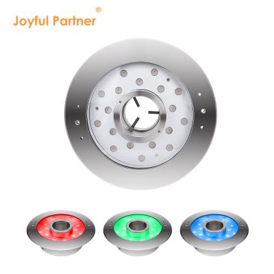 China Joyful Partner 6W 9W 12W 18W 24V DMX Control Stainless Steel IP68 Underwater RGB Fountain Lights for sale