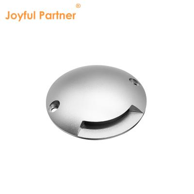 China Side Emitting Recessed Step Inground Light Round Low Voltage 1W DC 24V 3000k IP67 Waterproof Cold White Aluminum Housing for sale