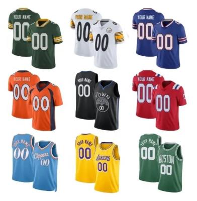 China QUICK DRY Top quality Wholesale American Stitched Football Basketball Sports Jersey nfl uniform Custom Your Name Number for sale