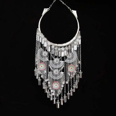 China Ethnic national unique style exaggerate large necklace stage performance restaurant bar show necklace for sale