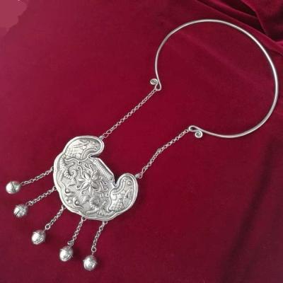 China Chinese Factory Miao Ethnic Necklaces Alloy Silver Plated Jewelry Hmong Women Necklace for sale