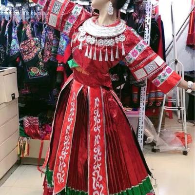 China WJ30028 Handmade Hmong dresses costume miao costume for celebration not contain jewelry accessories for sale