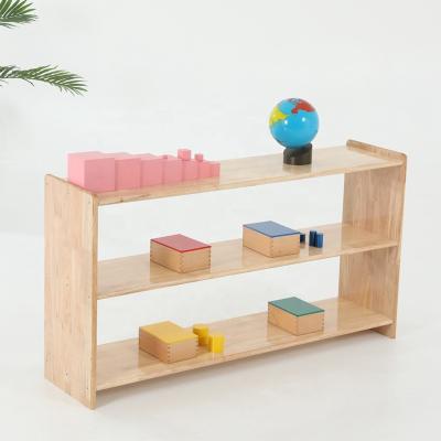 China Wooden Storage Toy Shelf Storage Organizer Cabinets Kindergarten Environmental Kids Materia Toy Storage Cabinet Montessori Cabinets for sale