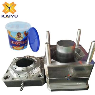 China Water Bucket Injection Molding Paint Bucket IML Bucket Steel Plastic Mold for sale