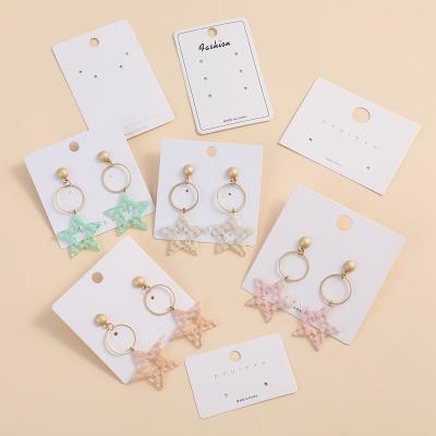 China Fashion Cards Jewelry Holder Custom Logo Print Necklace Earring Packaging Jewelry Rack for sale